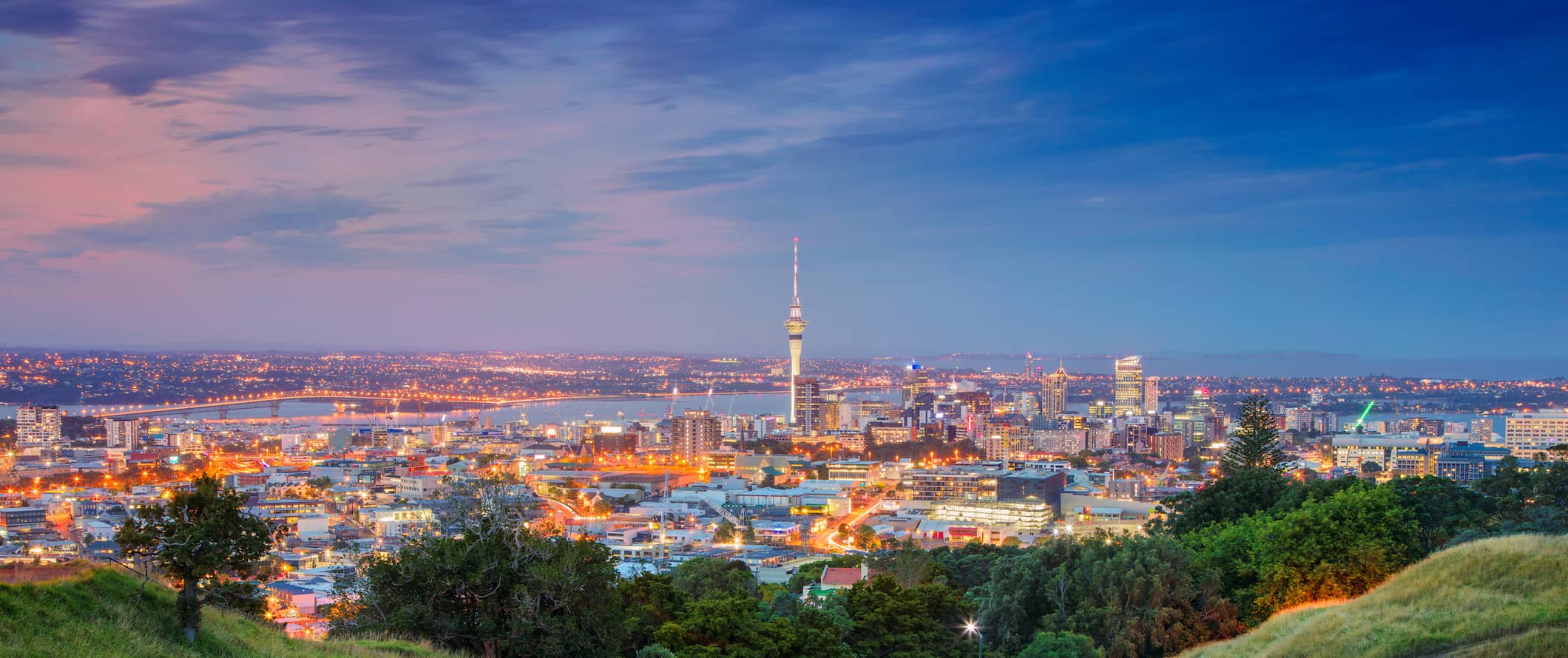 Vista de Auckland da torre