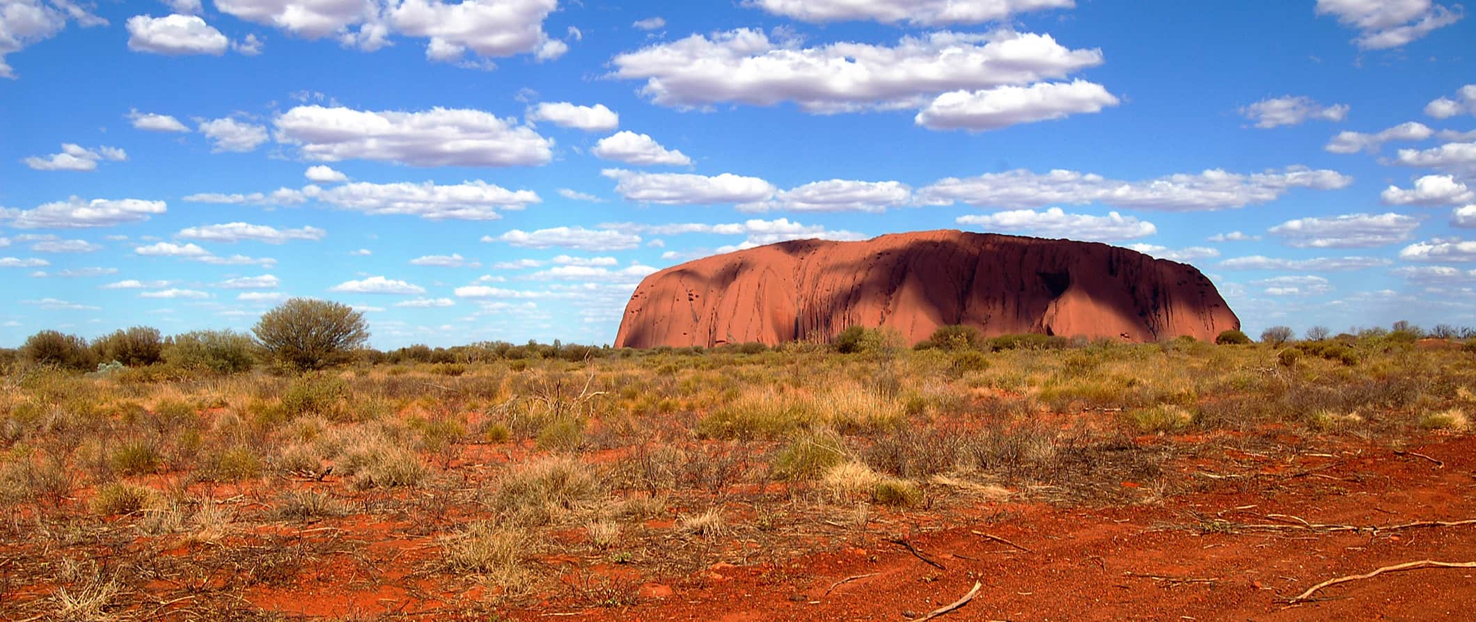 A famosa rocha Ayers-Sorce na Austrália, também conhecida como Uluru.