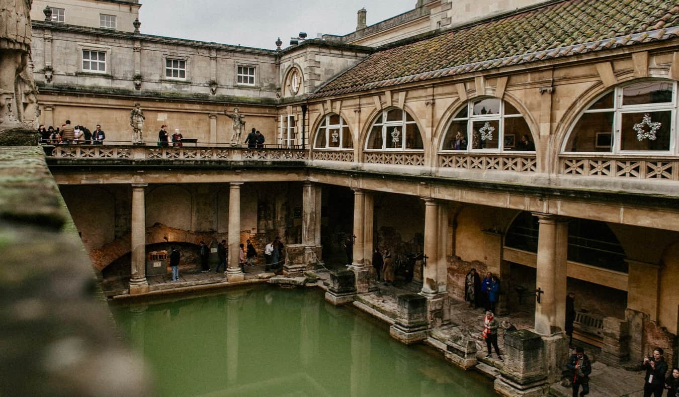 Antigos banhos romanos em Bath, Reino Unido