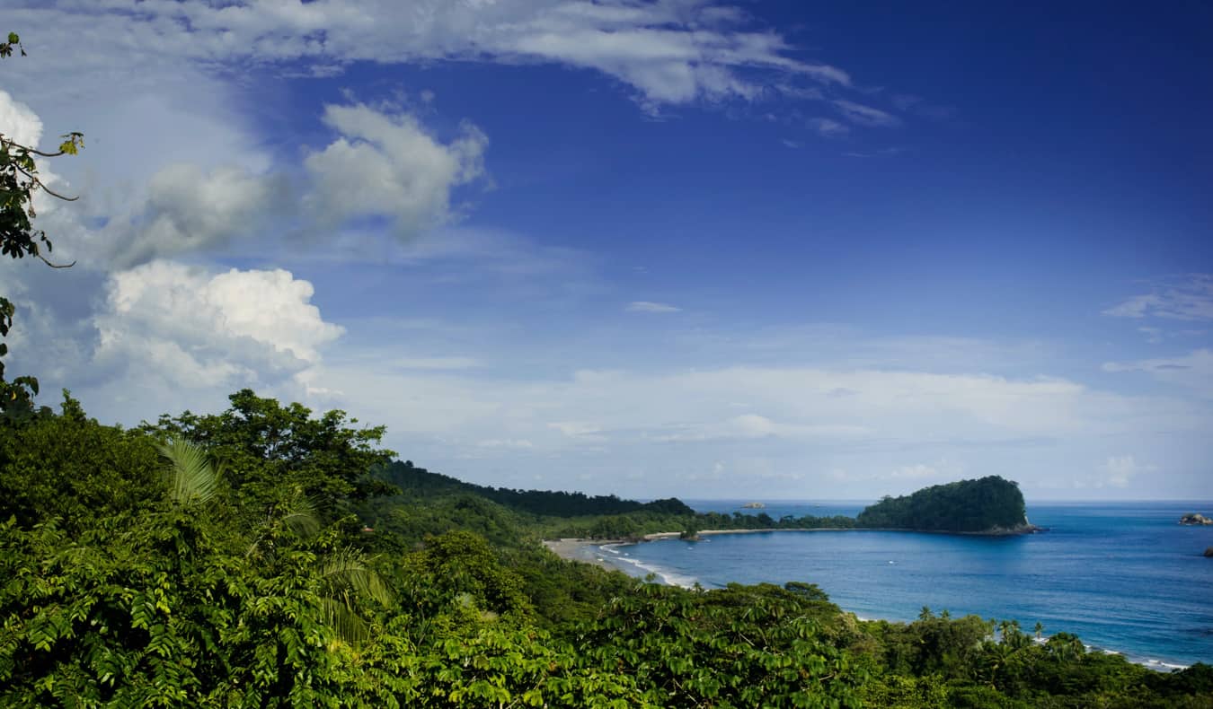 Selva e litoral de Manuel Antonio na Costa Rica