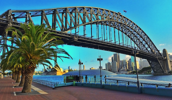 Ponte de aço maciça em Sydney, Austrália