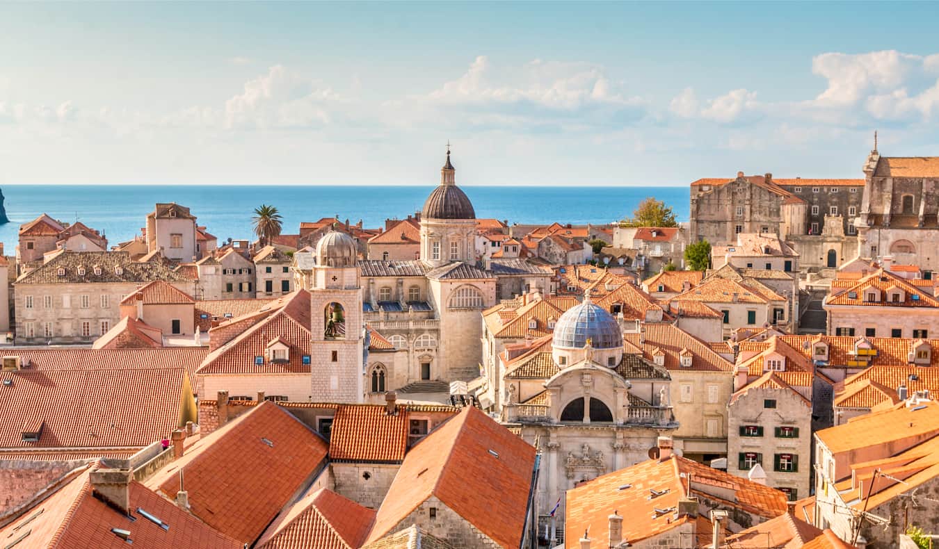 Velhos edifícios históricos e casas de Dubrovnik