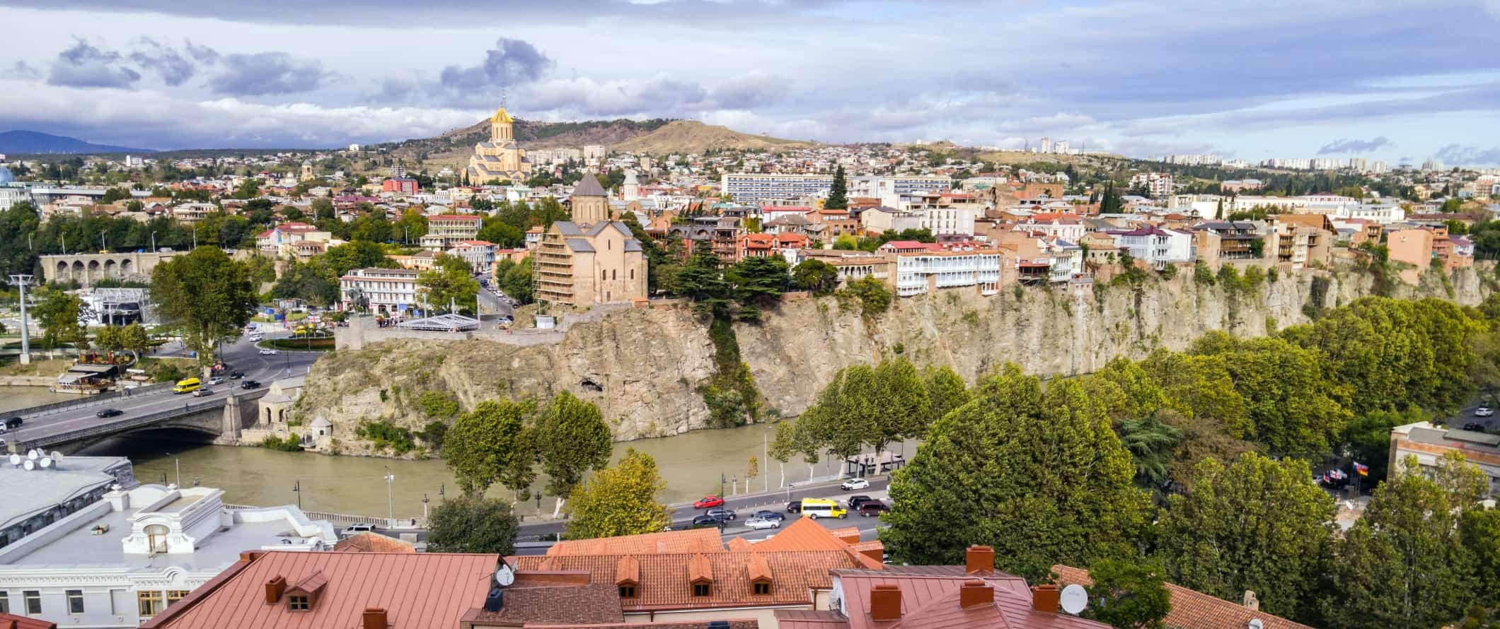 Vista panorâmica da cidade de Tbilisi, Geórgia