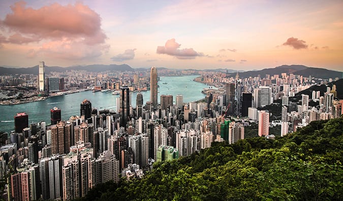 Vista de Hong Kong do Victoria Peak