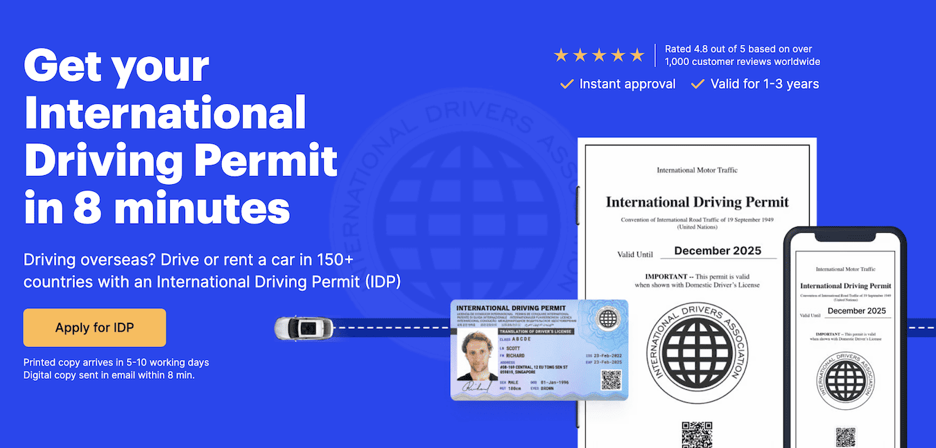 Captura de tela do site da International Drivers Association