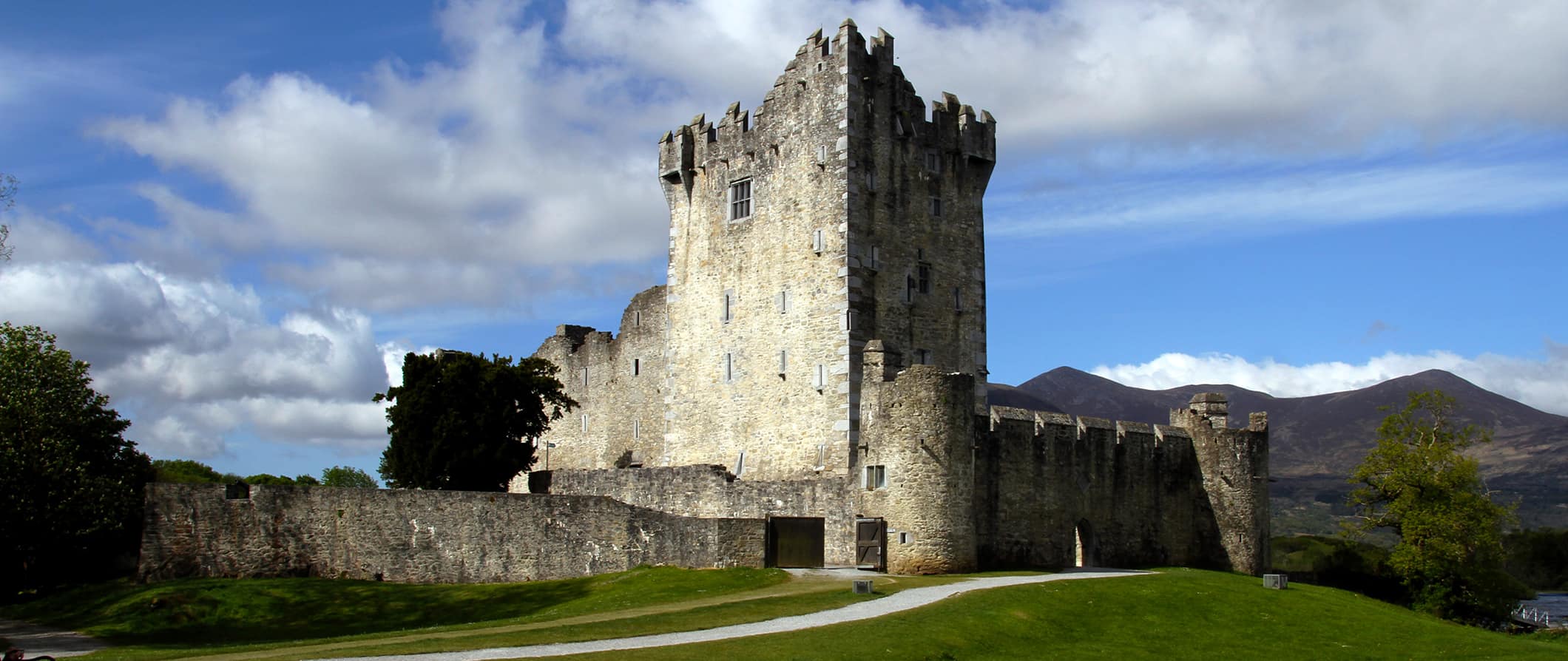 Castelo na zona rural de Connemara, Irlanda