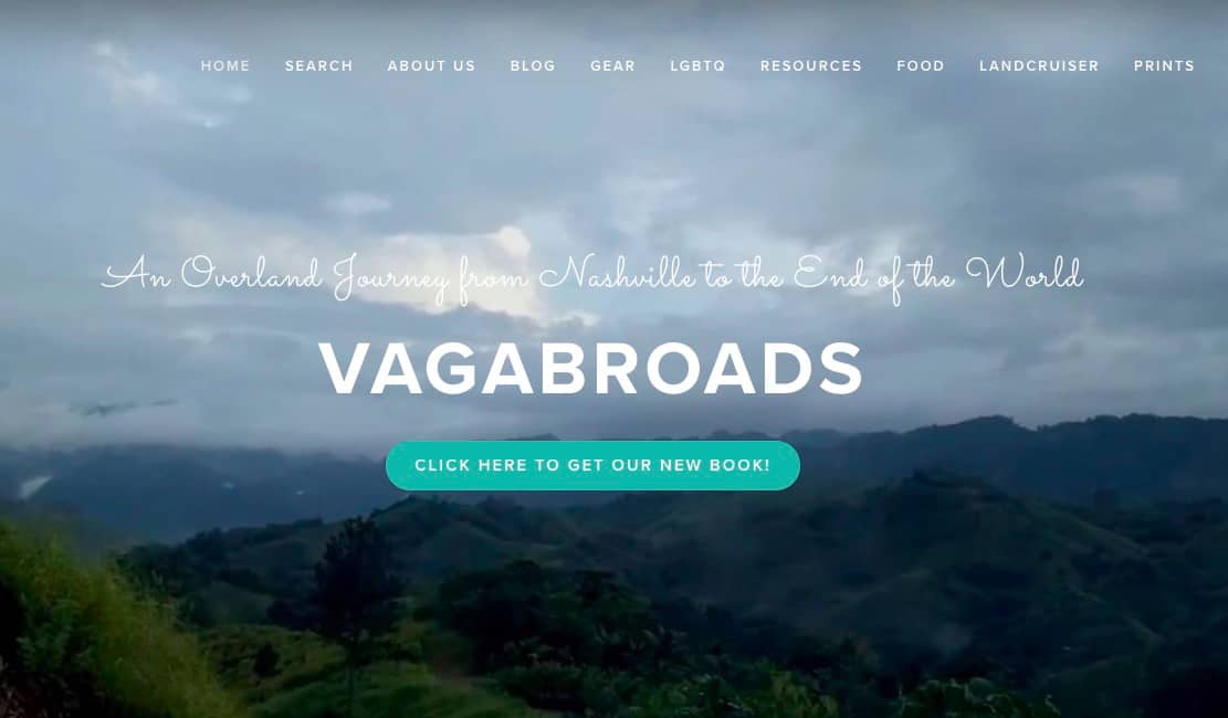 Captura de tela do site Vagaboads