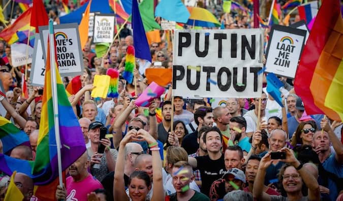Protesto LGBT na Rússia