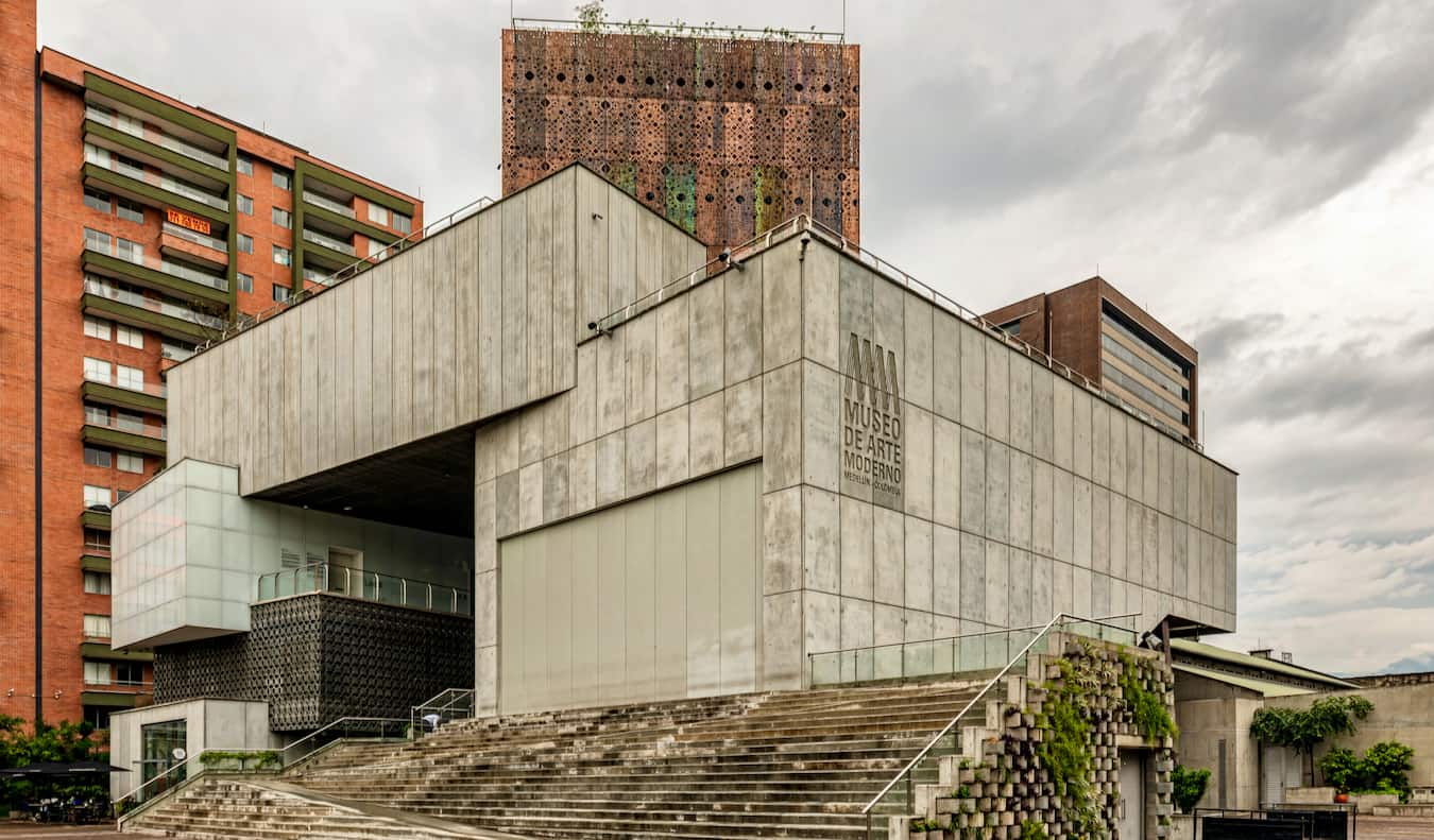 O famoso Museu de Arte Moderna em Medelin, Colômbia