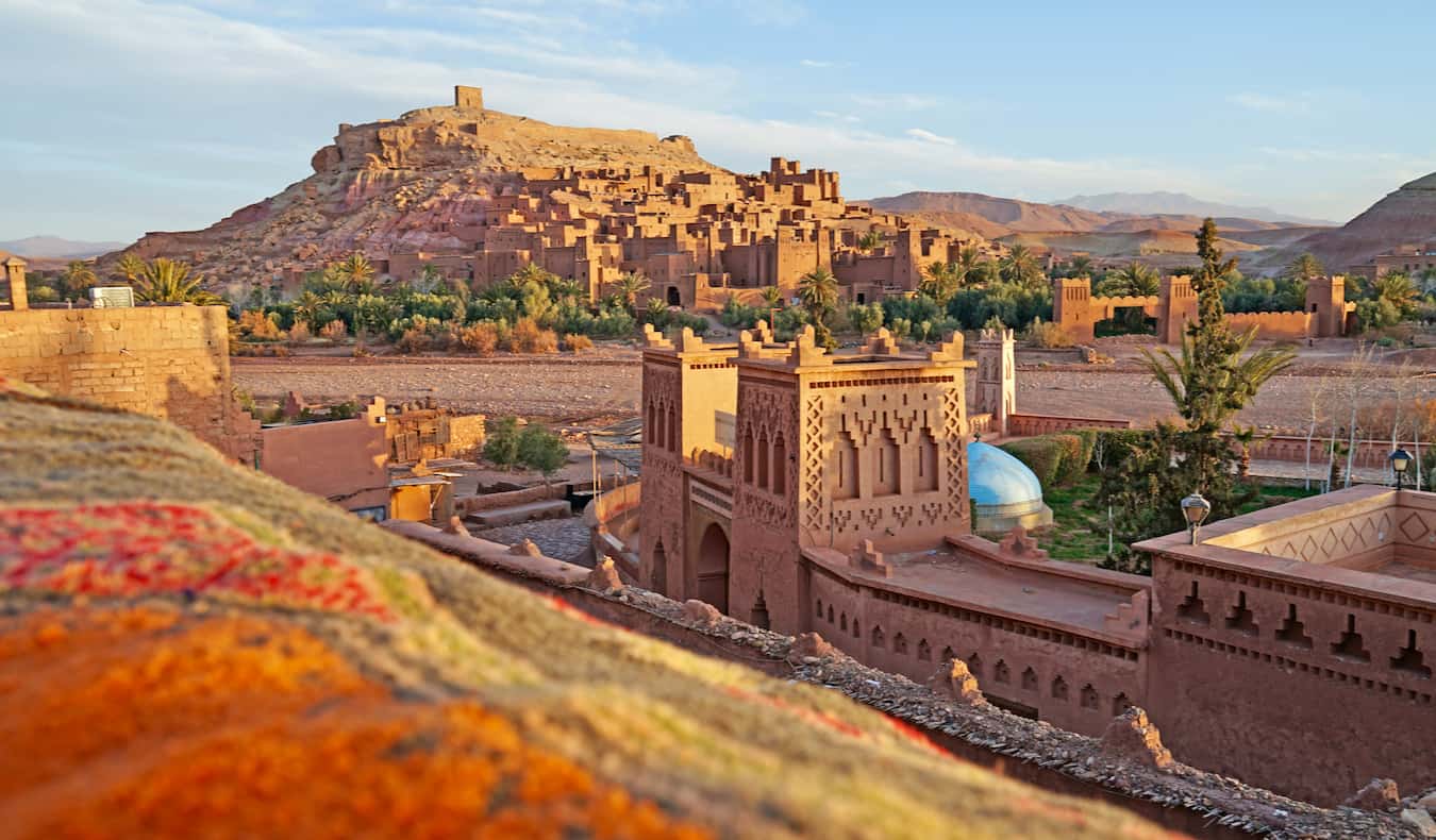Vista impressionante da cidade histórica em Marrocos
