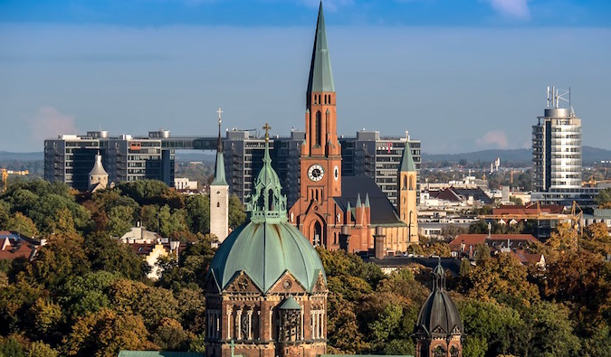 Vista da Igreja em Munique, Alemanha