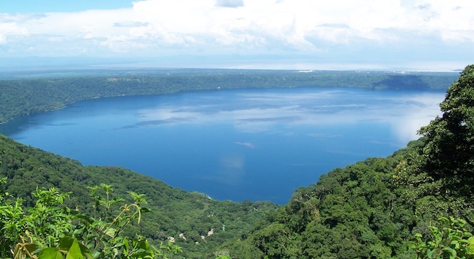 Laguna Apoo impressionante na Nicarágua