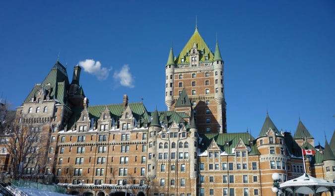 Foto do castelo em Quebec