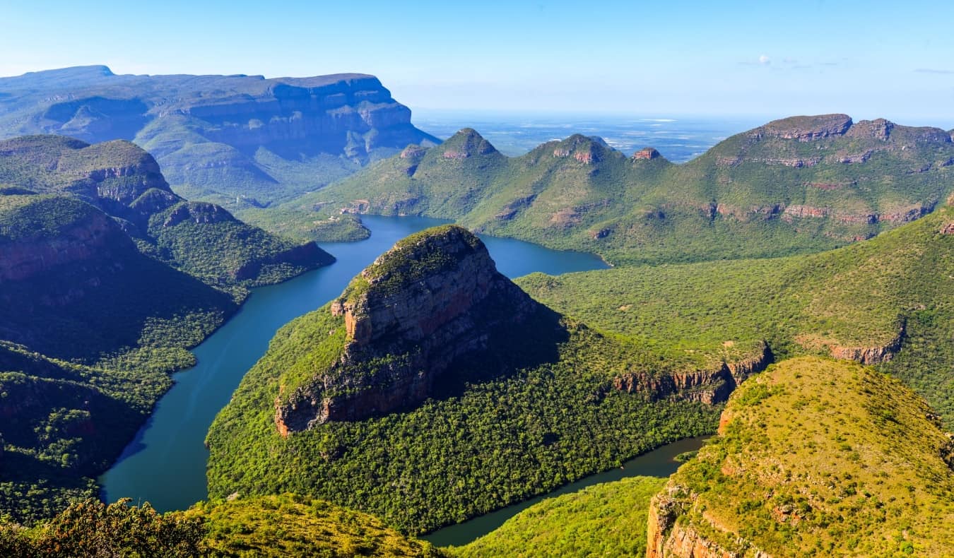Canyon do rio Blied em Mpumalang na África do Sul