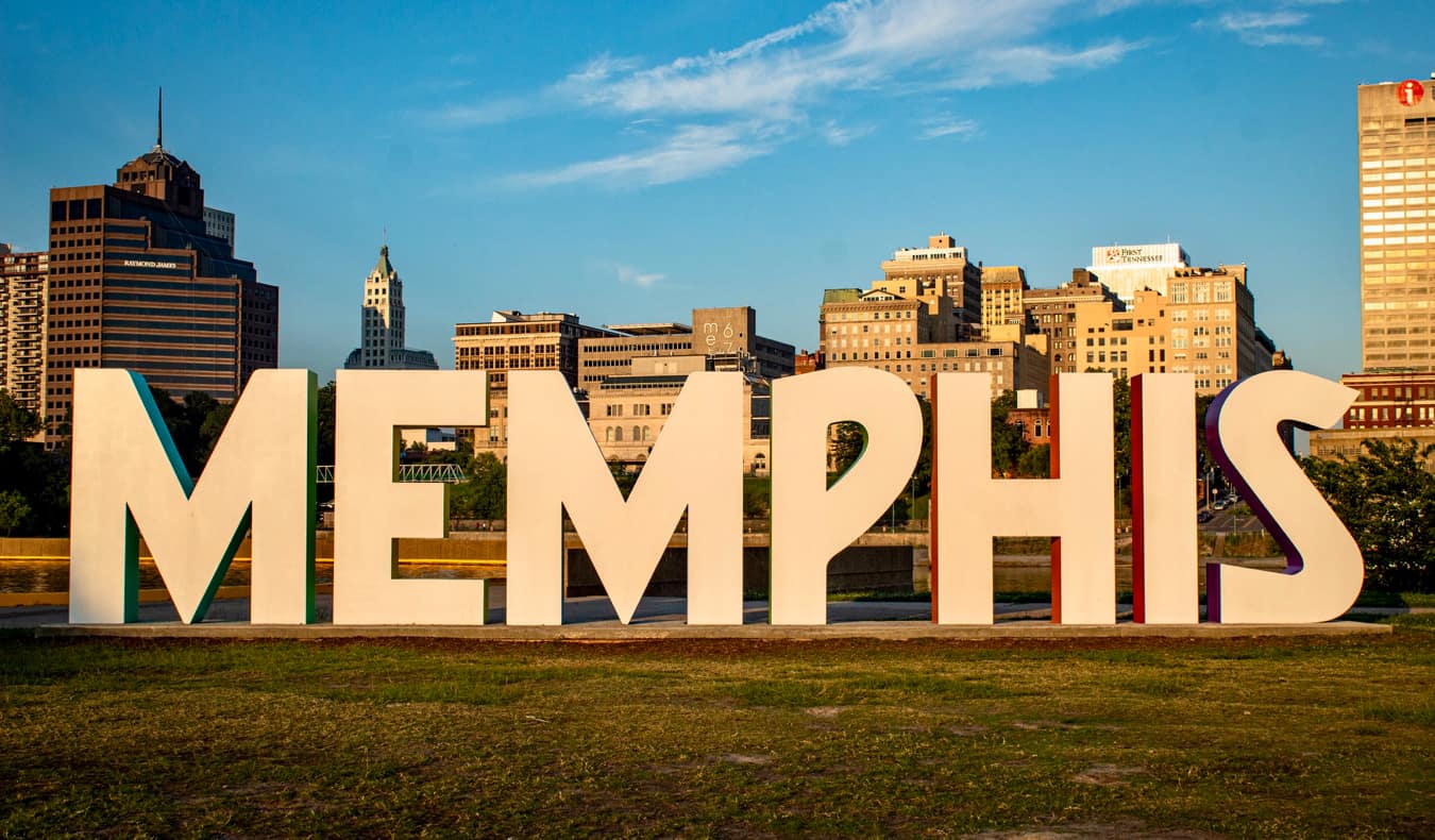 Grande placa de Memphis em Memphis, Tennessee