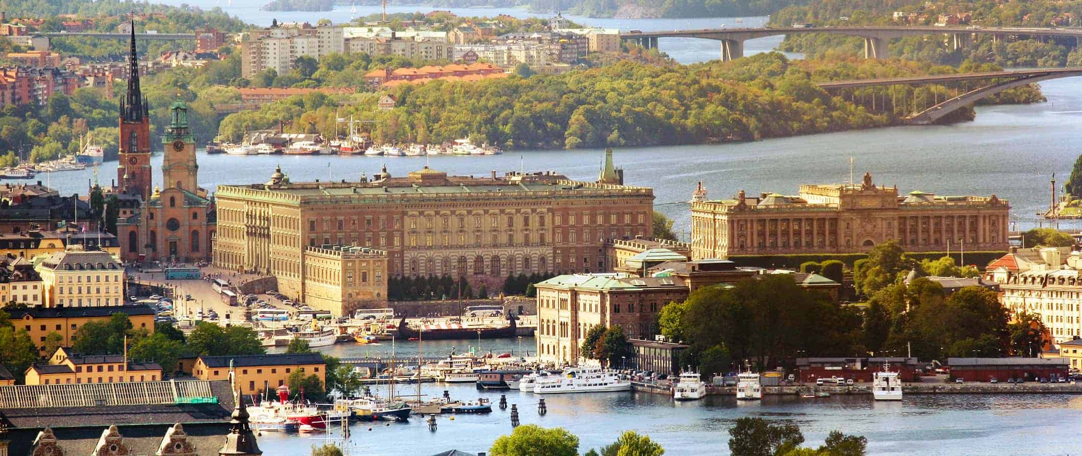 Vista de Estocolmo do ar