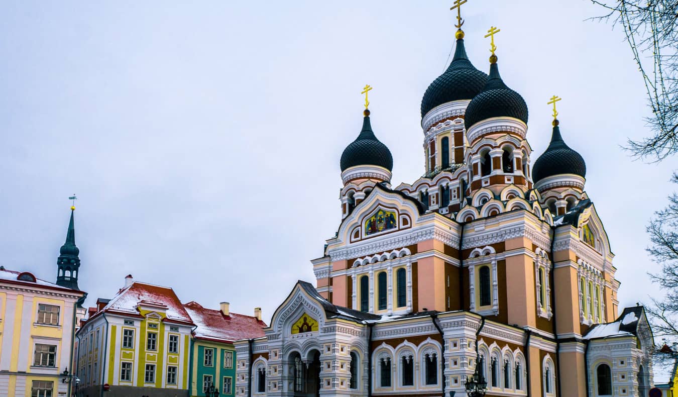 Catedral histórica de Alexandre de Kiev em Tallinn, Estônia