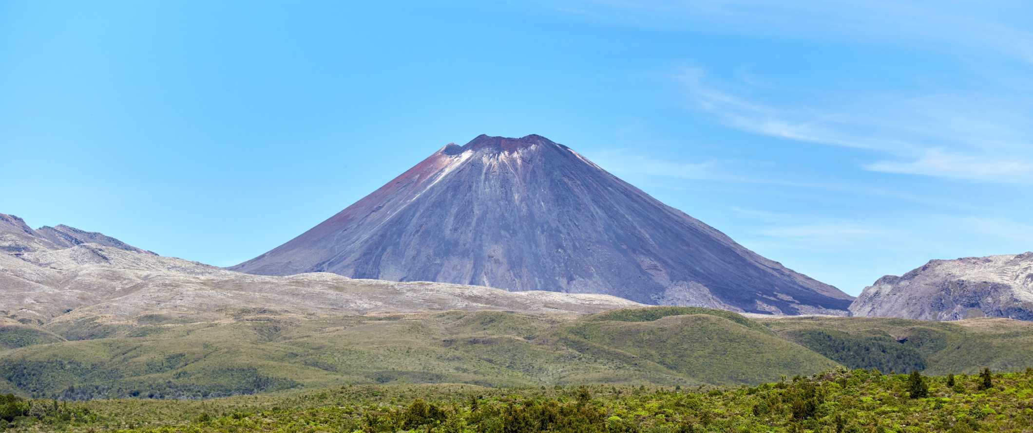 Monte Tauhara, um vulcão adormecido, não muito longe de Taupo, Nova Zelândia.