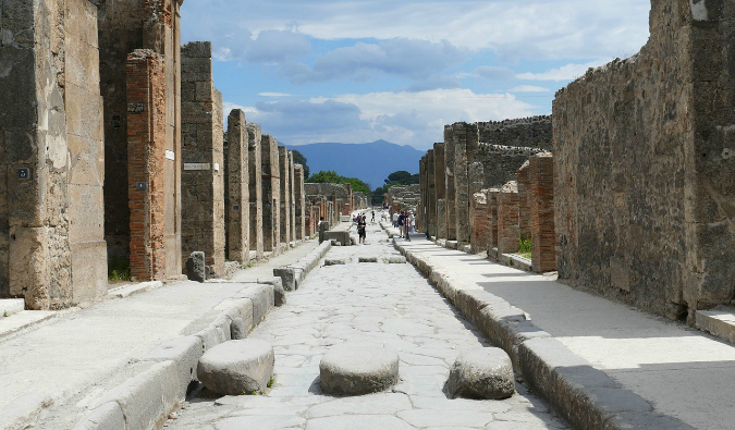 Vista de Pompéia, Itália.