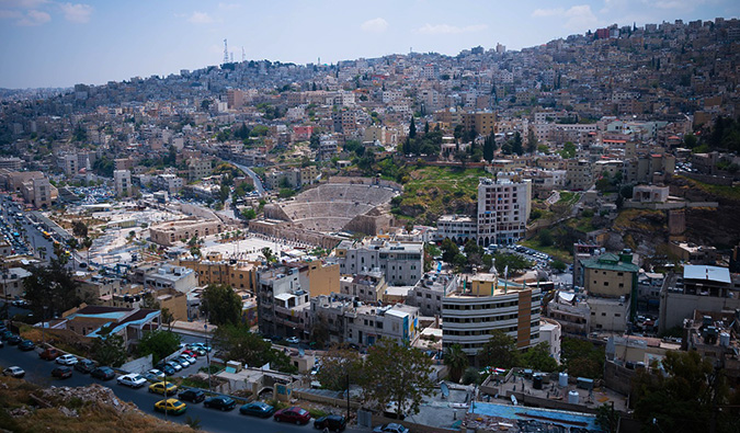 Cidade velha lotada na Jordânia