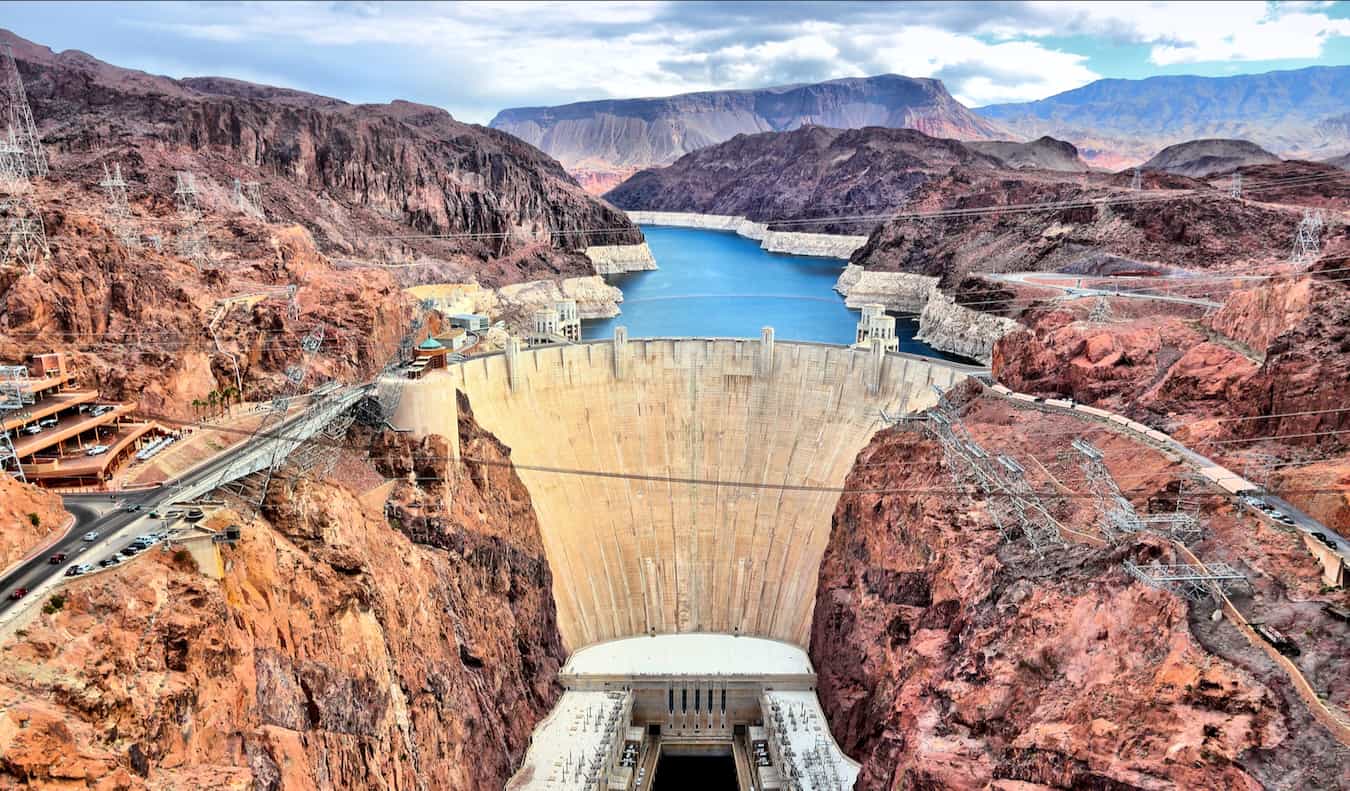 Projeto maciço de Hoover Dam, nas proximidades de Las Vegas, EUA