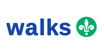Faça o logotipo de caminhadas especializado em excursões para pedestres